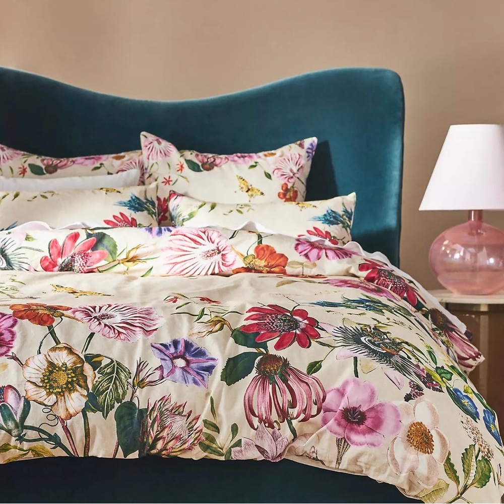 Anthropologie Rowena Botanique Floral Pillow Shams   NEW!